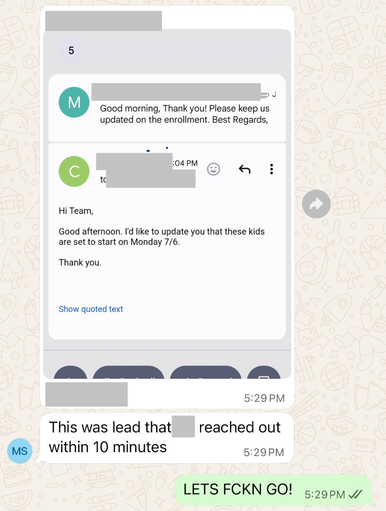32+ Location Child Daycare — Lead Response
