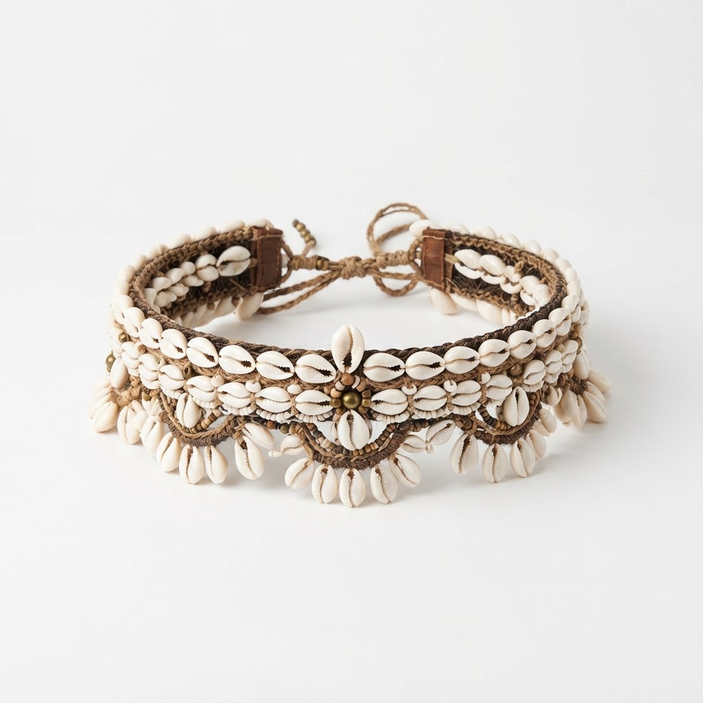 Ceremonial Cowrie Shell Hair Crown