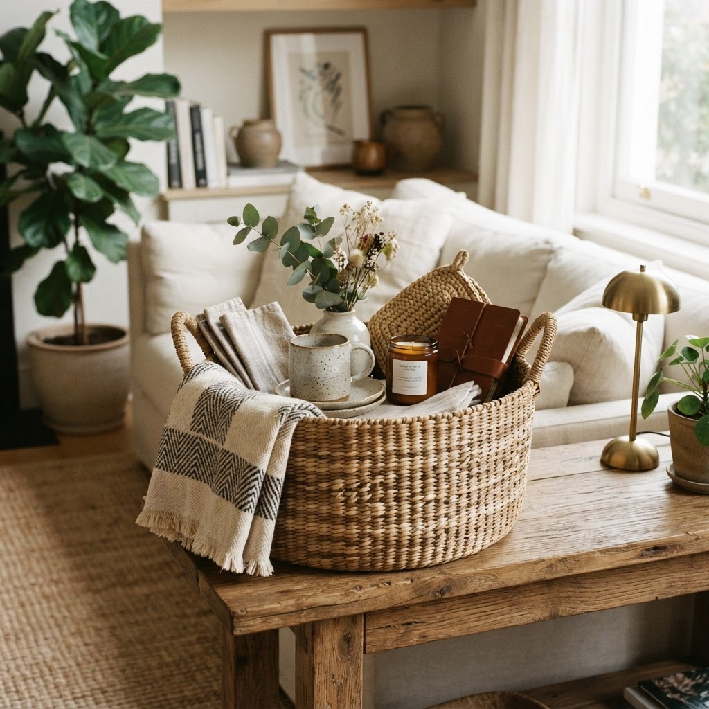 Woven Seagrass Storage Basket