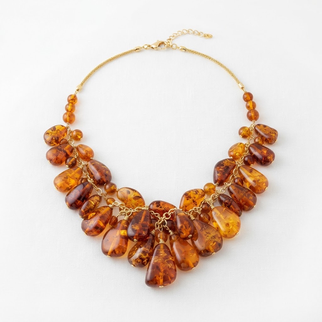 Royal Amber Statement Necklace