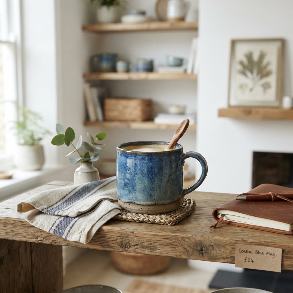 Coastal Blue Glazed Mug