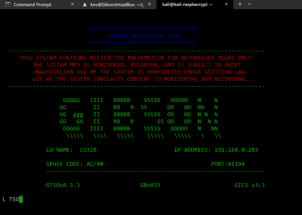 Gibson Terminal Interface