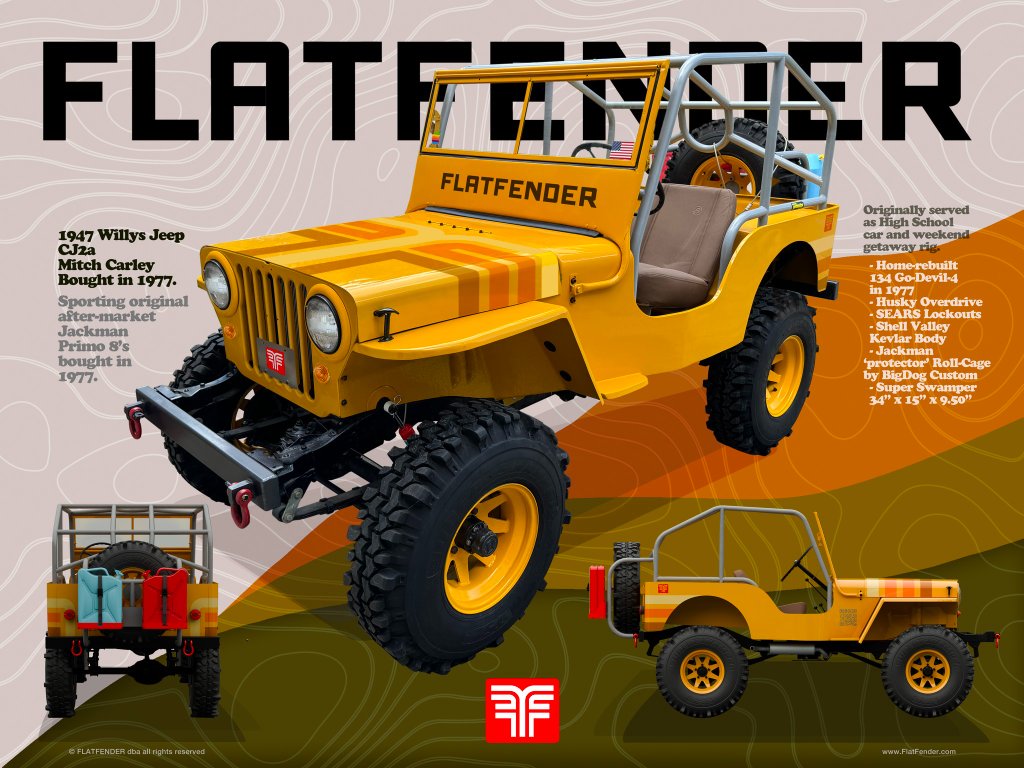 2025 Mitch's CJ-2A 'Flatty' brand-rig for JACKMAN WHEELS SEMA Show