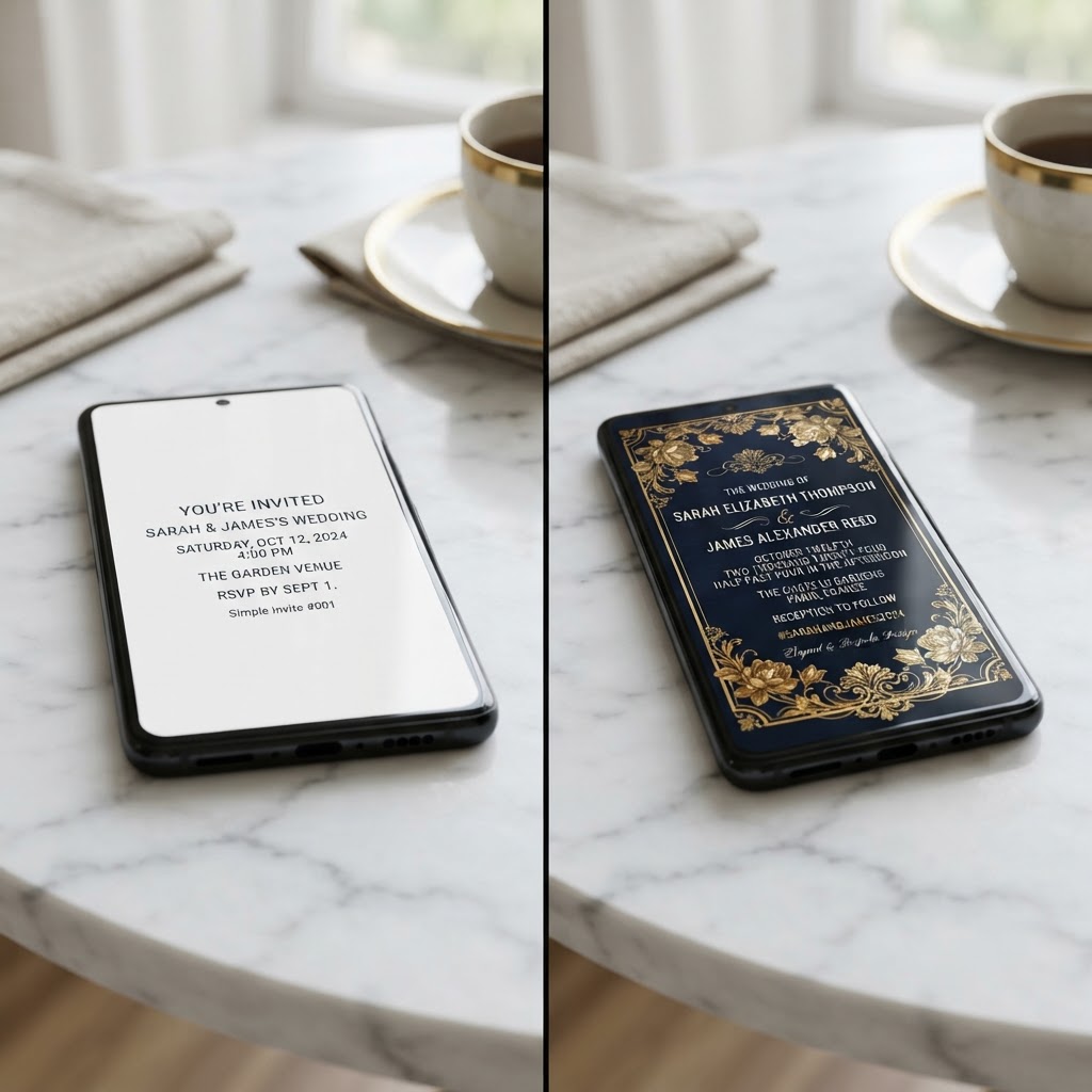 Invitații Digitale Gratuite vs Premium: Ce Alegi?