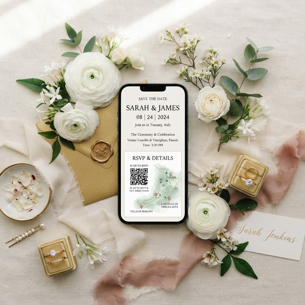 Invitații Digitale Interactive: Hărți, QR și Muzică