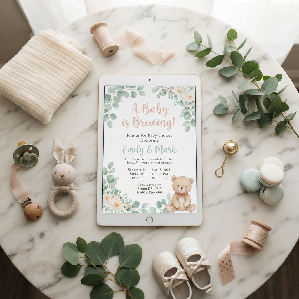 Invitații Digitale Baby Shower: Ghid, Texte și Modele