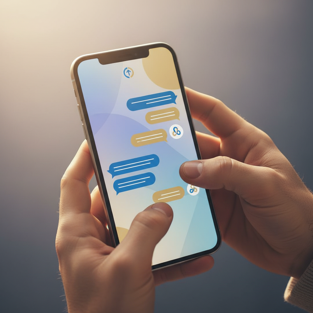 AI sobriety coach chat conversation on a smartphone
