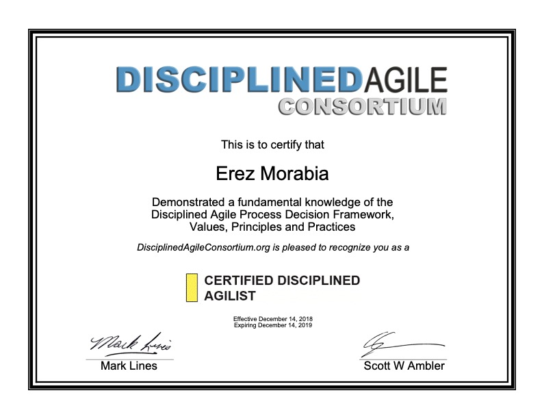 Certified Disciplined Agilist (CDA)