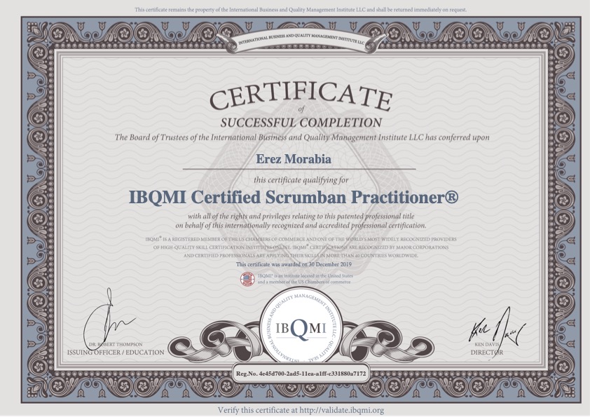 IBQMI Certified Scrumban Practitioner