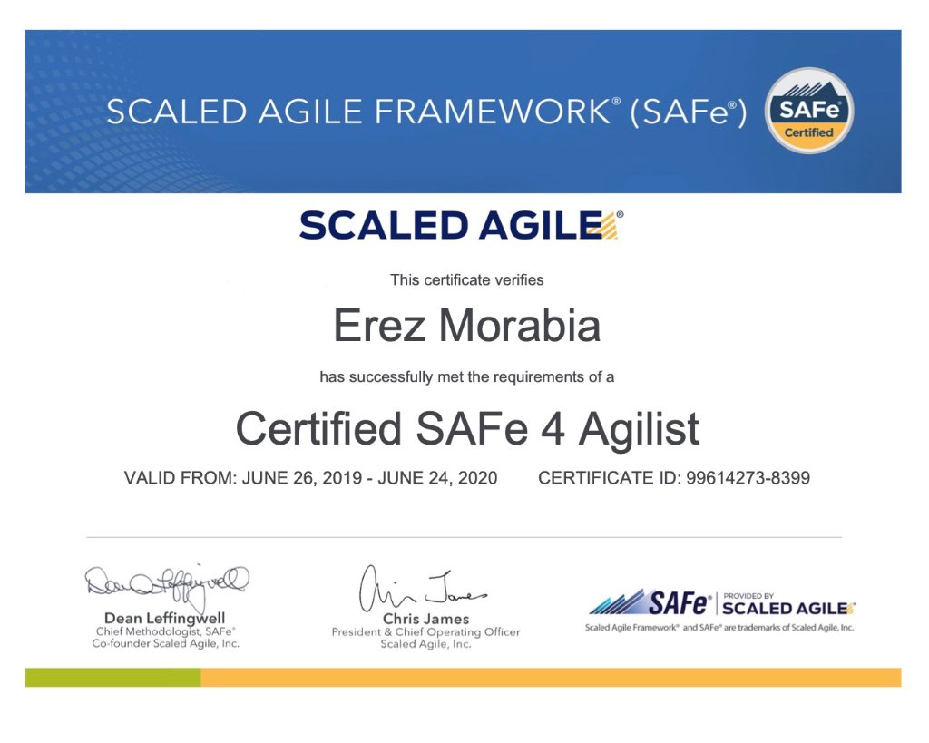 SAFe 4 Agilist (SA)