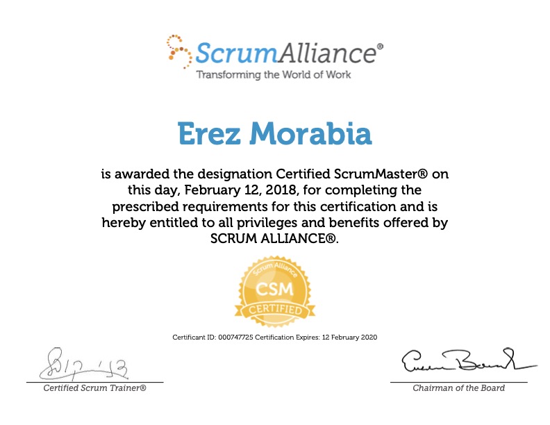 Certified ScrumMaster (CSM)