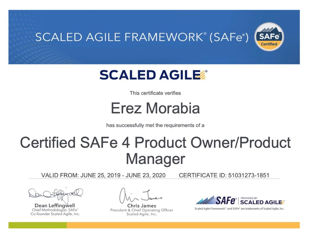SAFe 4 Product Owner / Product Manager (POPM)