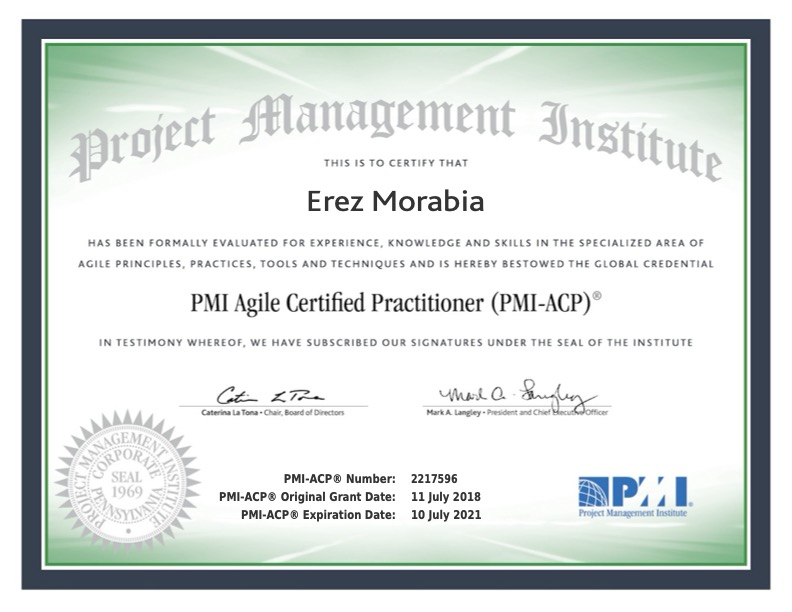 PMI Agile Certified Practitioner (PMI-ACP)