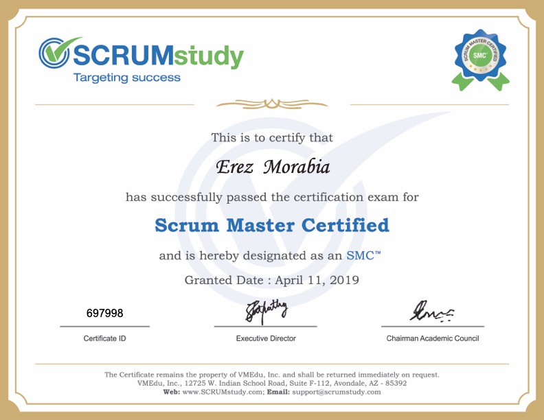 Scrum Master Certified (SMC)