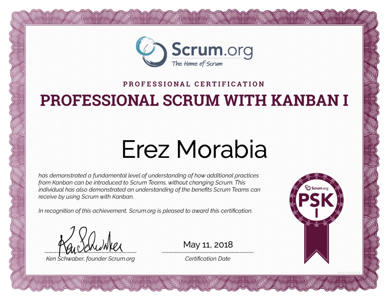 Professional Scrum with Kanban I (PSK I)