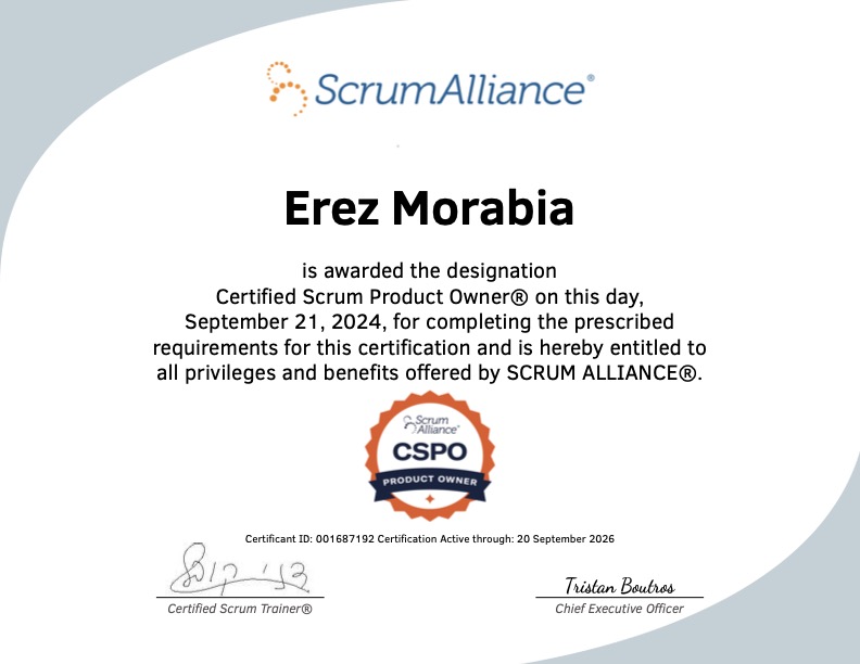 Certified Scrum Product Owner (CSPO)
