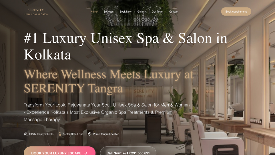 Serenity- Spa & Salon template preview