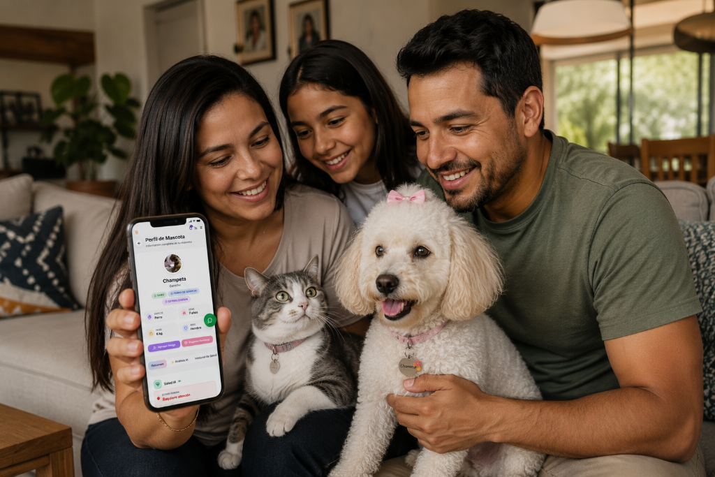 Tutor feliz abrazando a su mascota