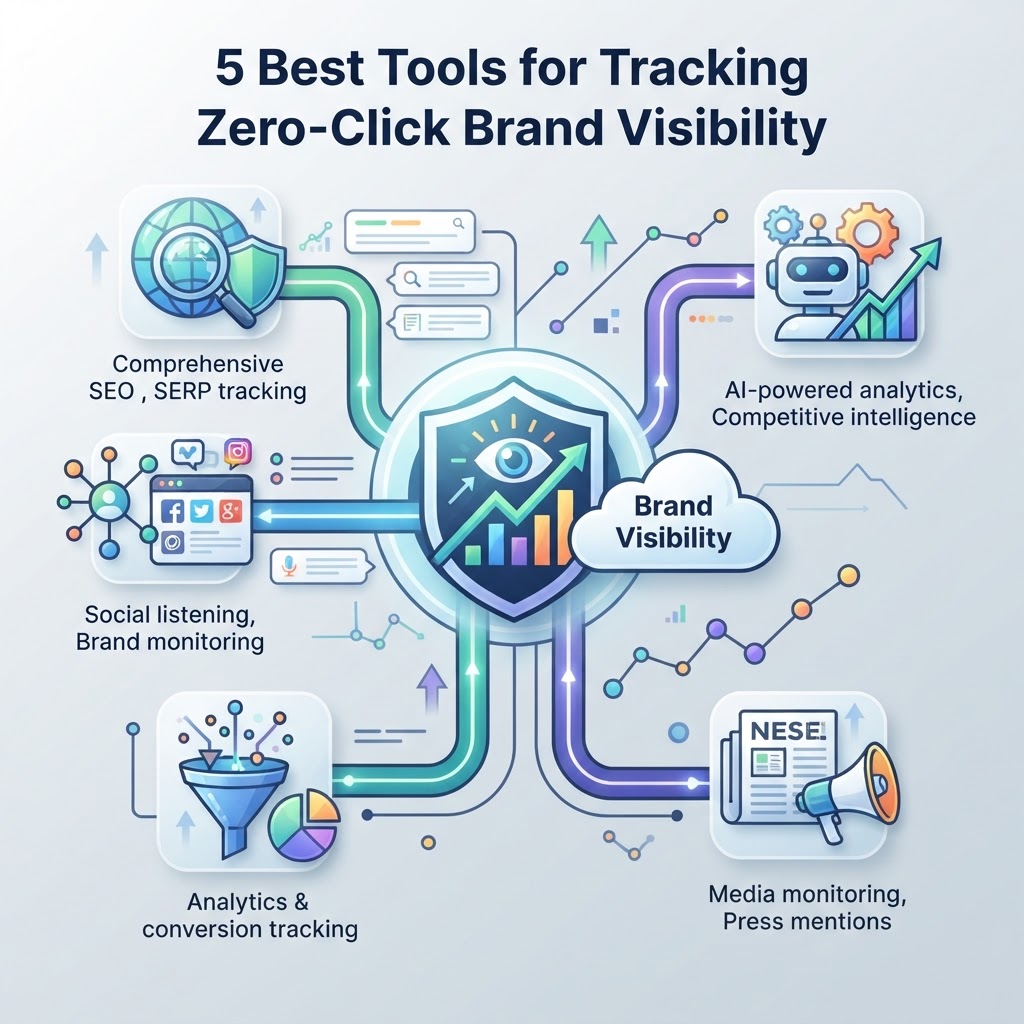 5 Best Tools for Tracking Zero-Click Brand Visibility - detailed illustration