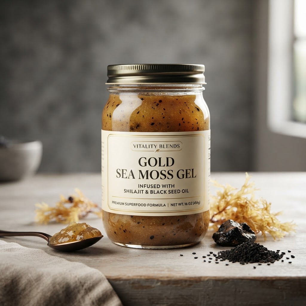 Gold Sea Moss Gel with Shilajit & Black Seed Oil - image 1
