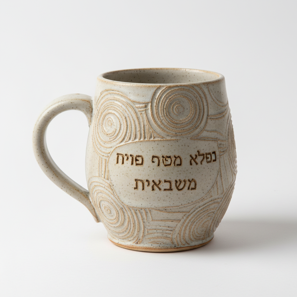 ספל קפה עם טקסטורה