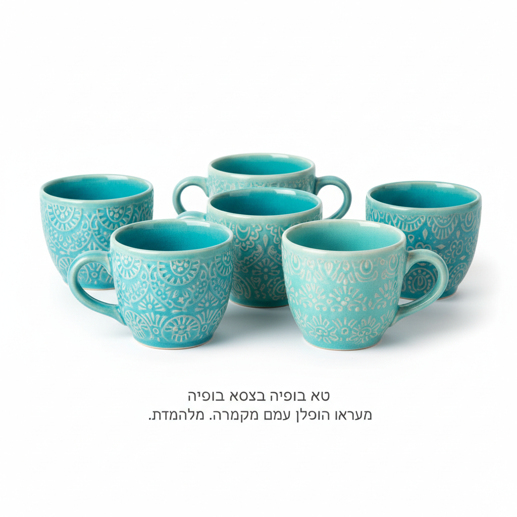 סט כוסות טורקיז