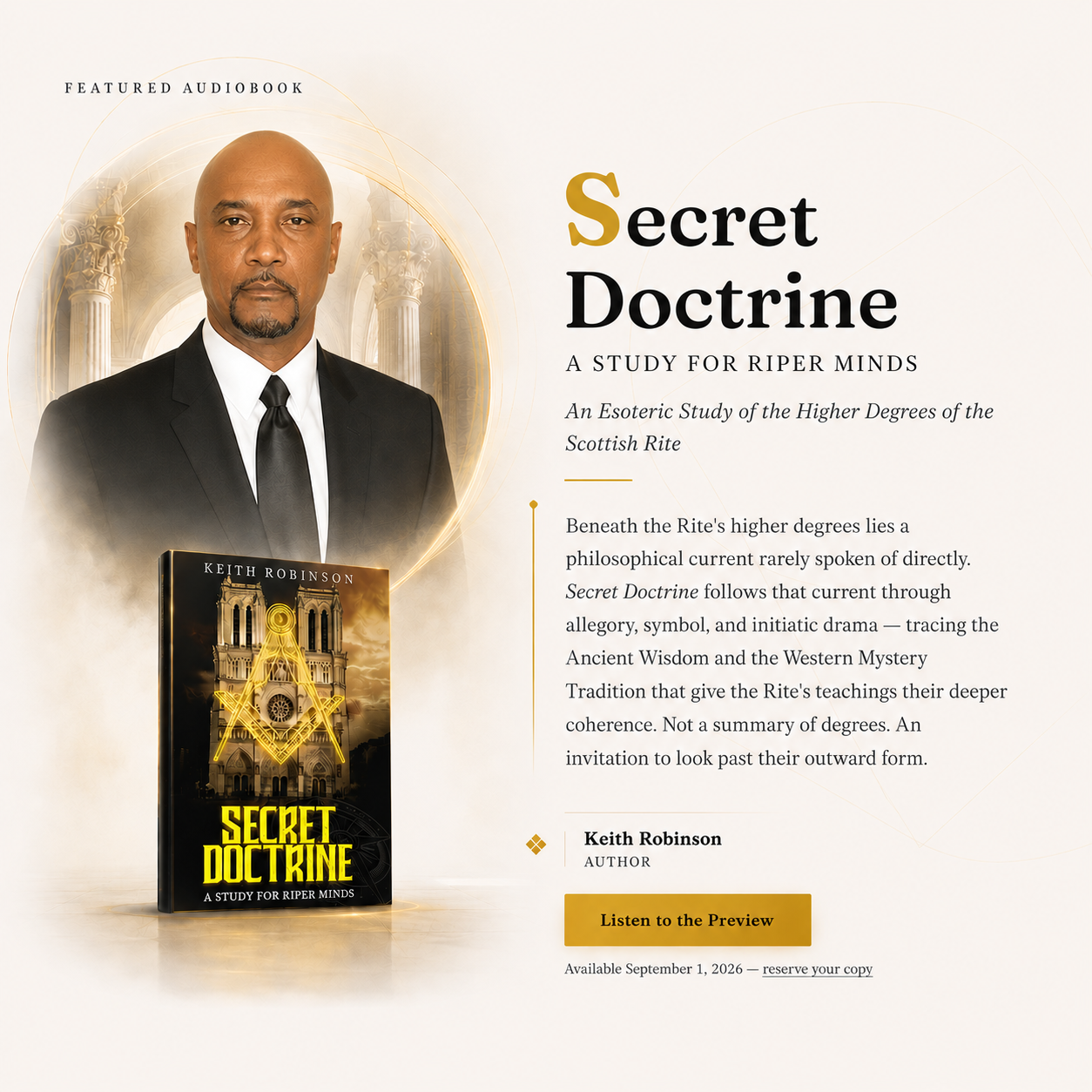 Secret Doctrine -- A Study for Riper Minds, audiobook by Keith Robinson. Available September 1, 2026.