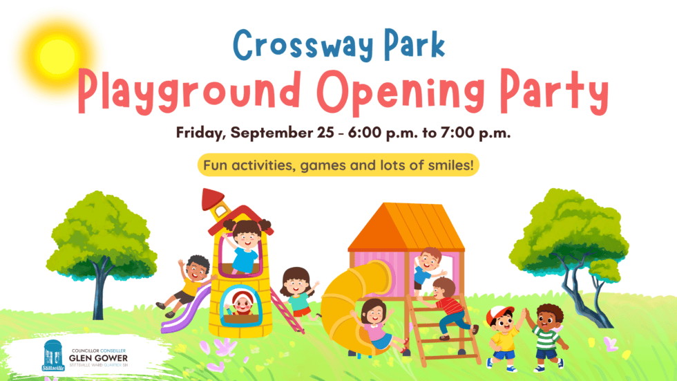 Crossway Park Playground Opening Party — Sept 25
