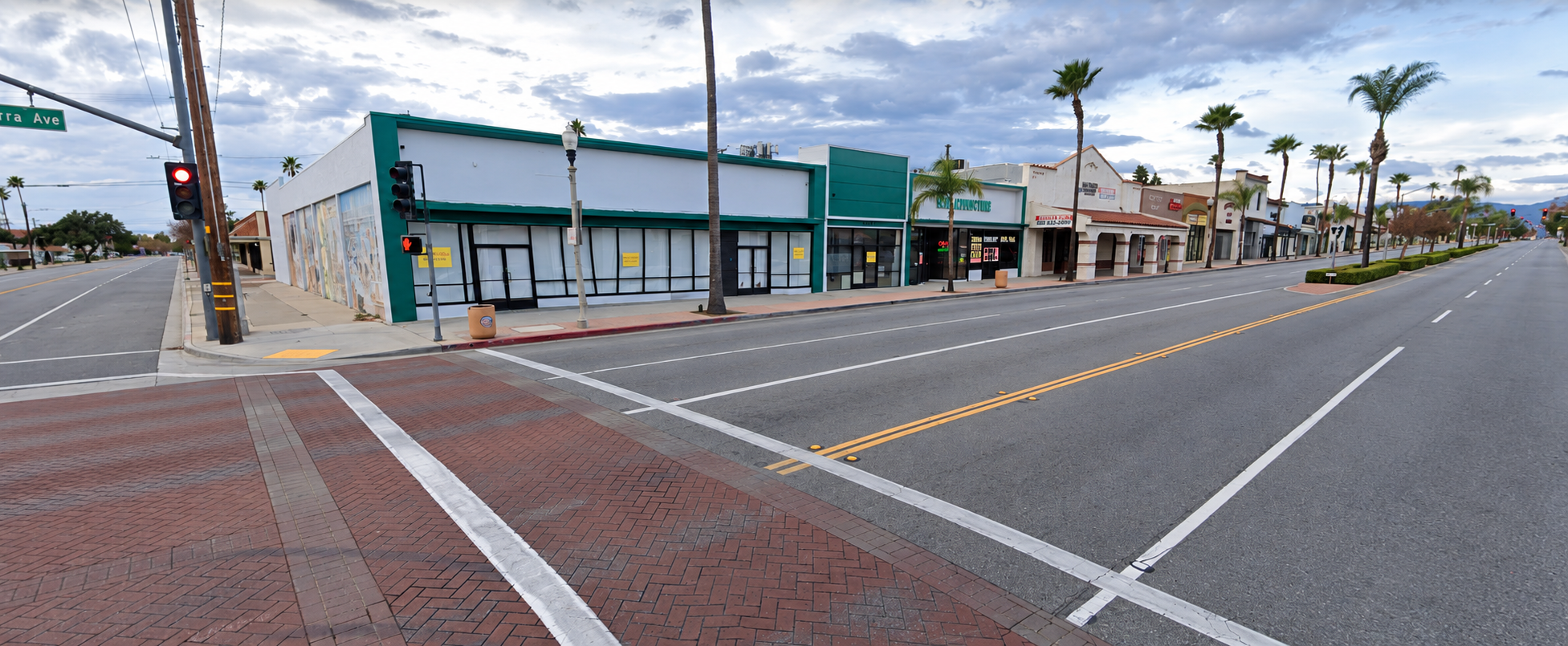 Palm-lined Sierra Avenue in Downtown Fontana