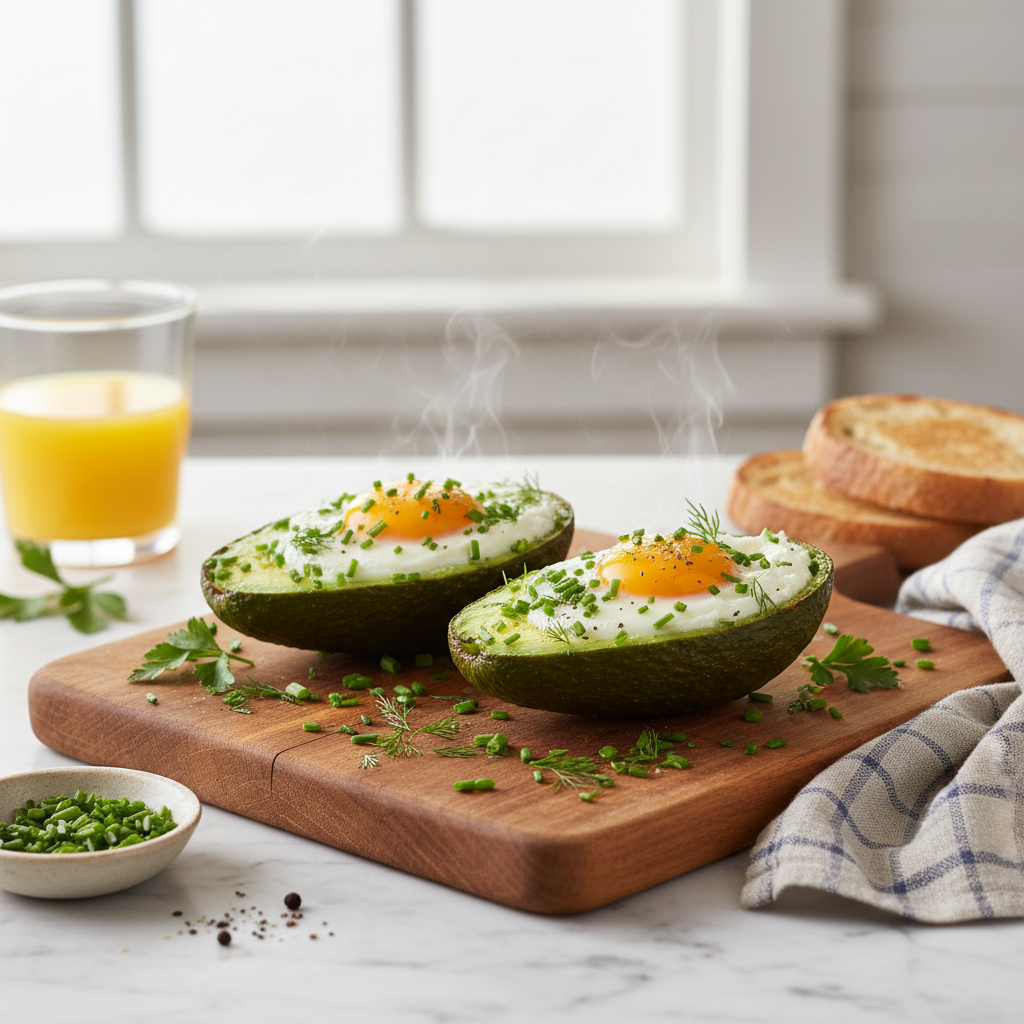 Herbed Avocado Egg Boats