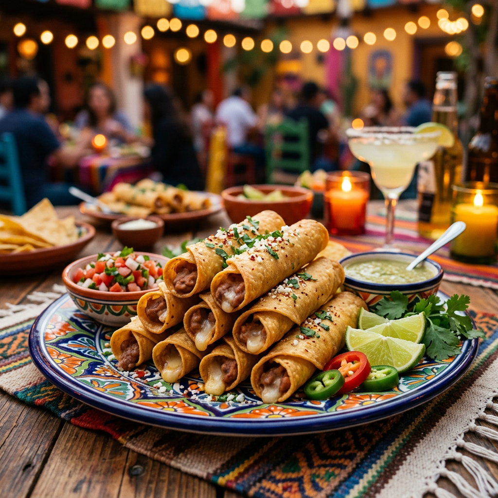 Crispy Bean & Cheese Taquitos