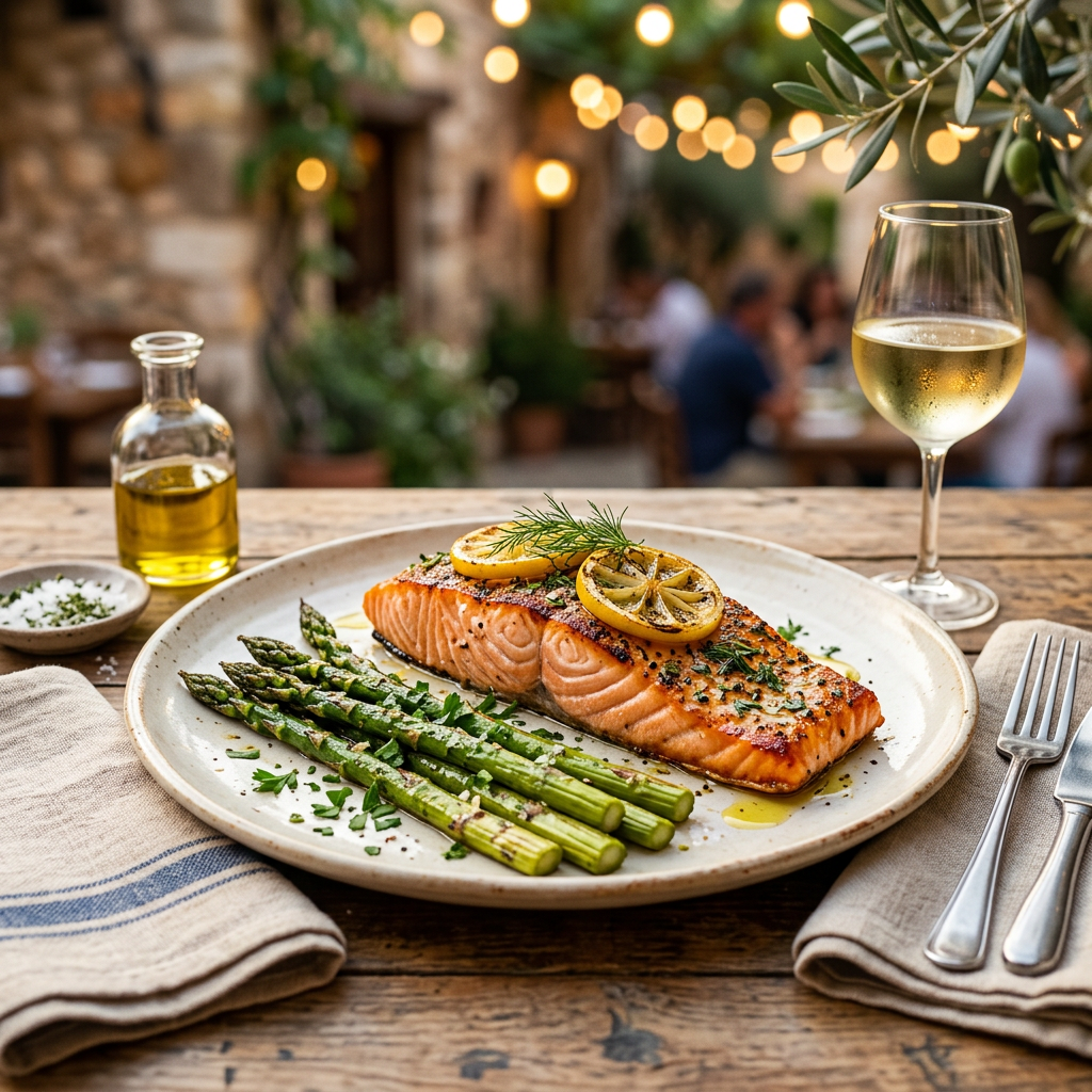 Lemon-Herb Salmon with Roasted Asparagus