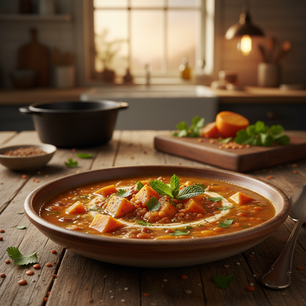 Sweet Potato and Lentil Soup