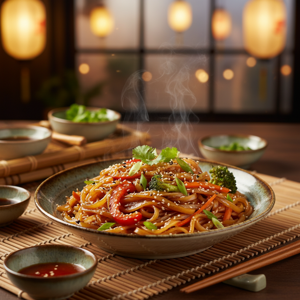 Homemade Rice Noodle Stir-Fry