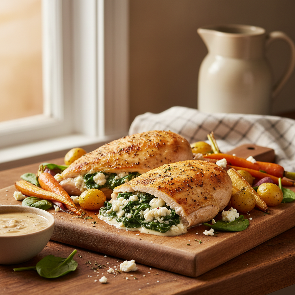 Spinach and Feta Stuffed Chicken