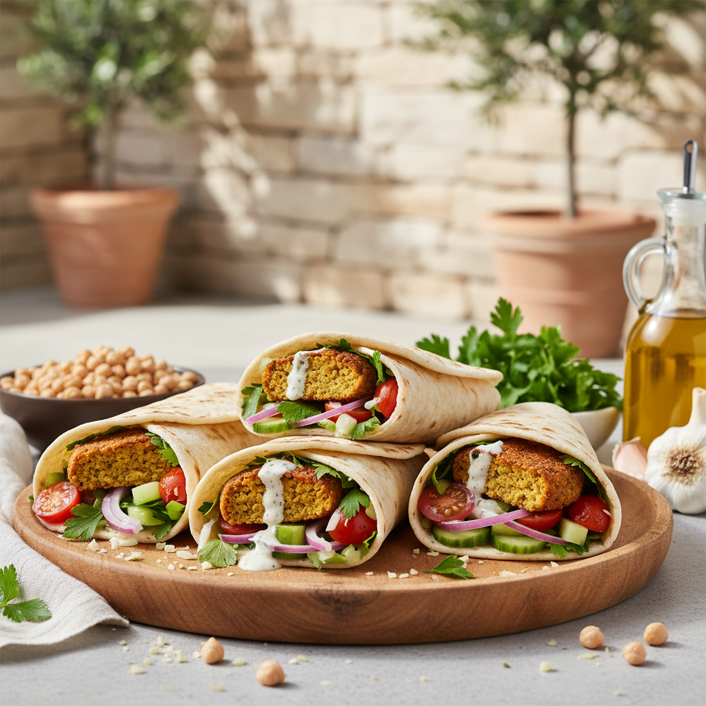 Batch-Cooked Falafel Wraps