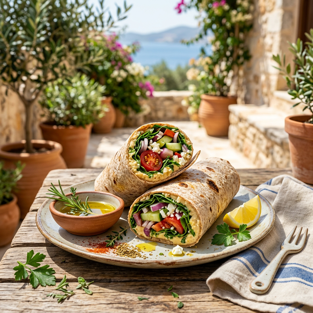 Mediterranean Hummus Wrap