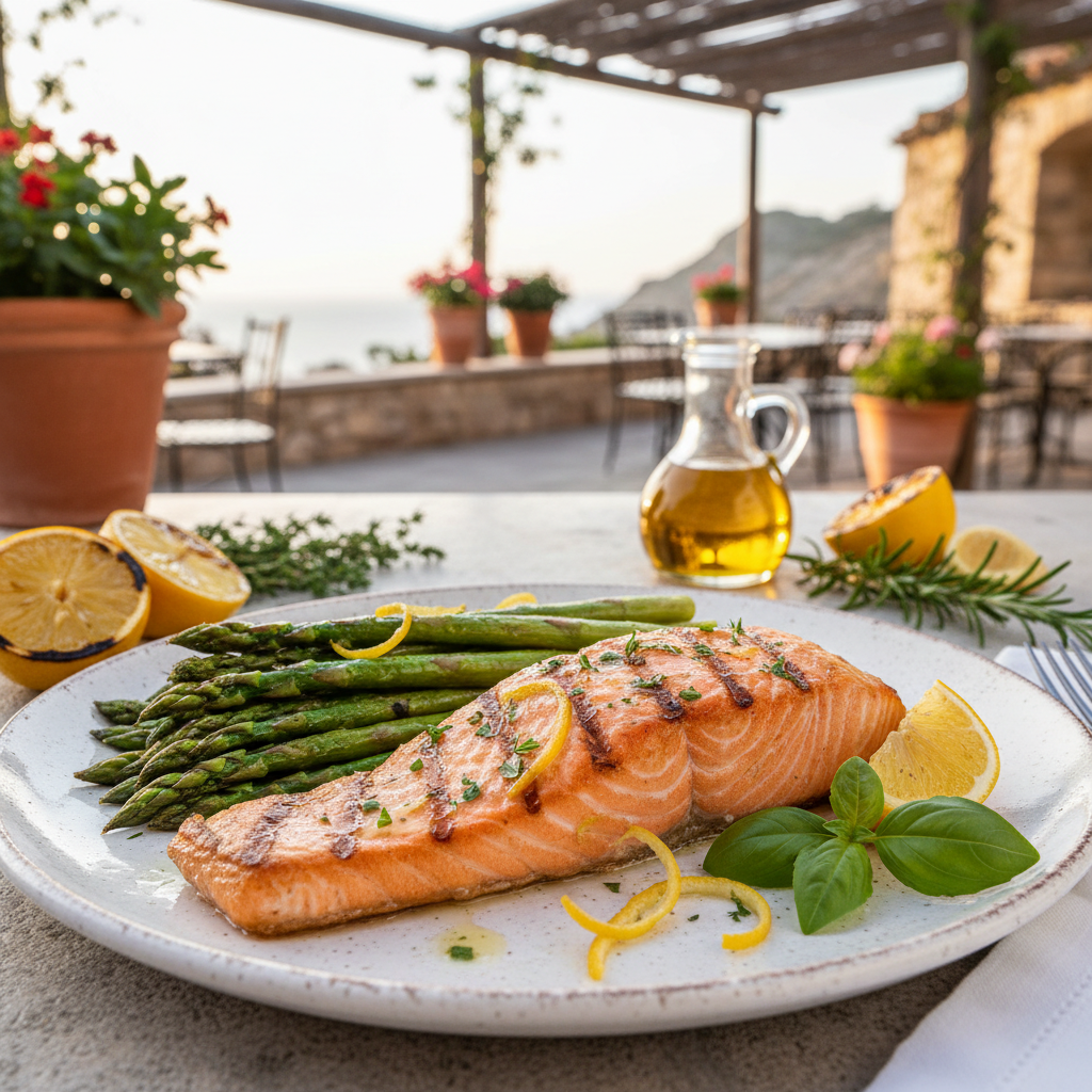 Citrus-Grilled Salmon with Charred Asparagus