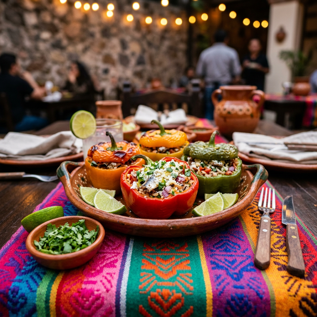 Sardine-Stuffed Bell Peppers with Cilantro and Lime
