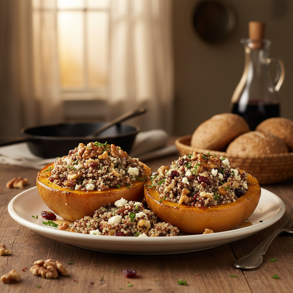 Vegetarian Stuffed Acorn Squash