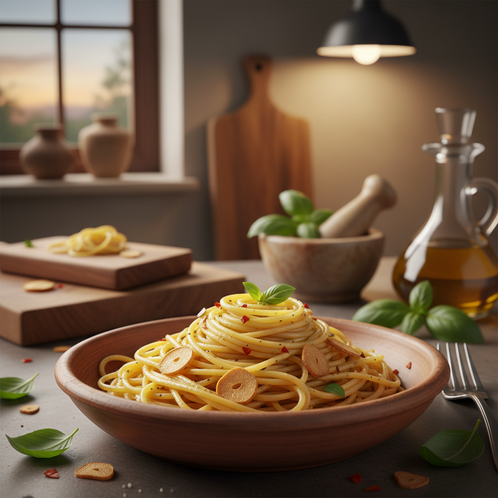 Italian Spaghetti Aglio e Olio