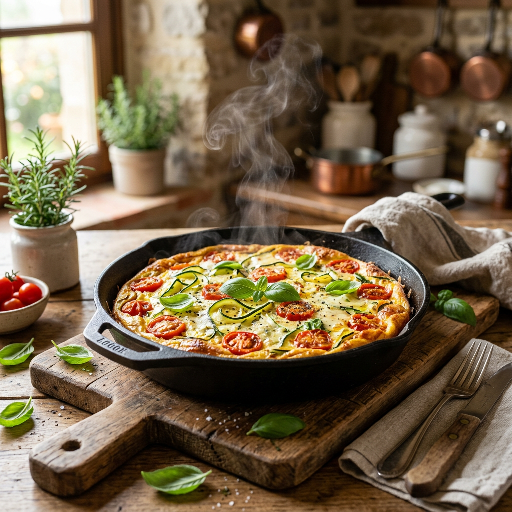 Zucchini & Cherry Tomato Egg Frittata