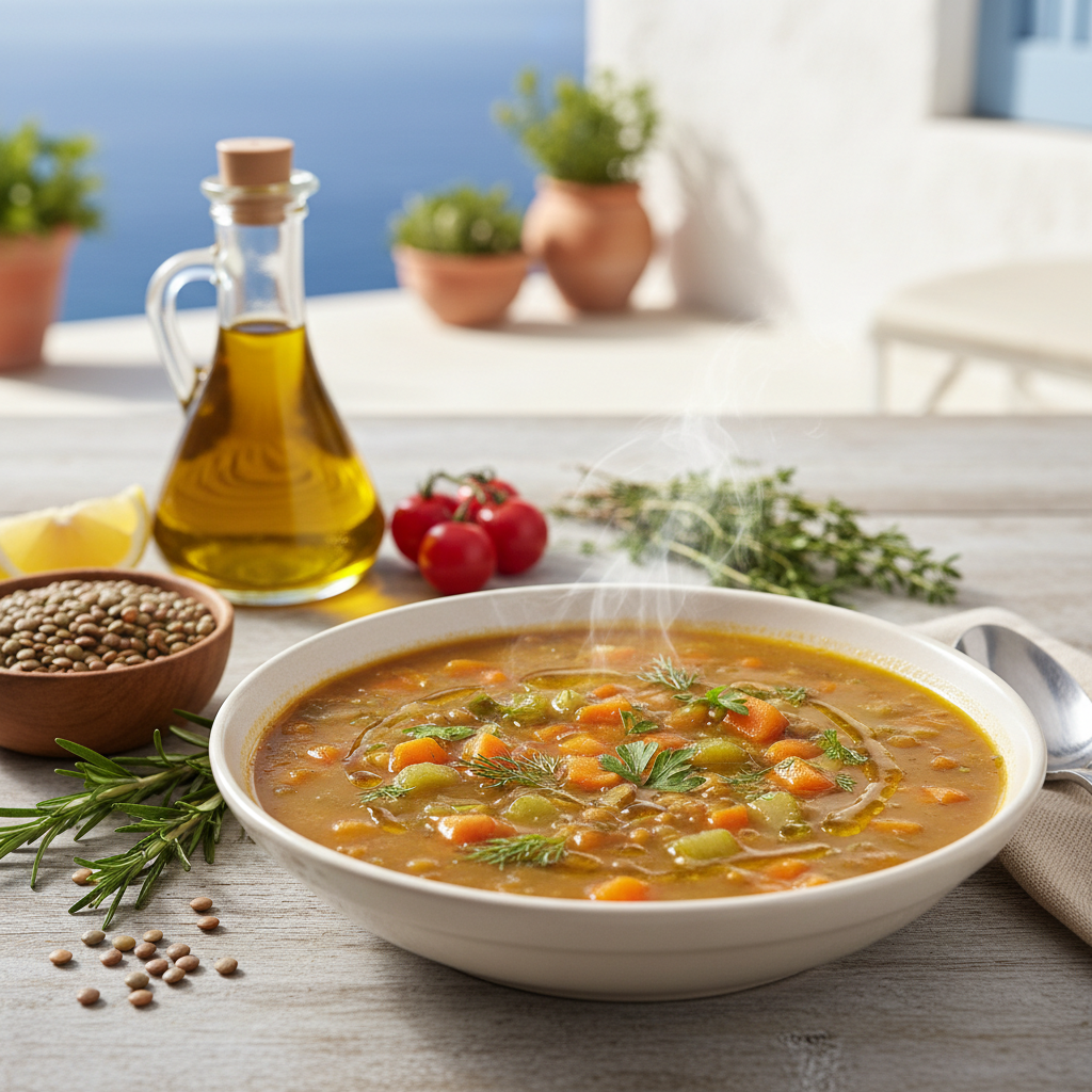 Lentil Soup with Carrots and Celery