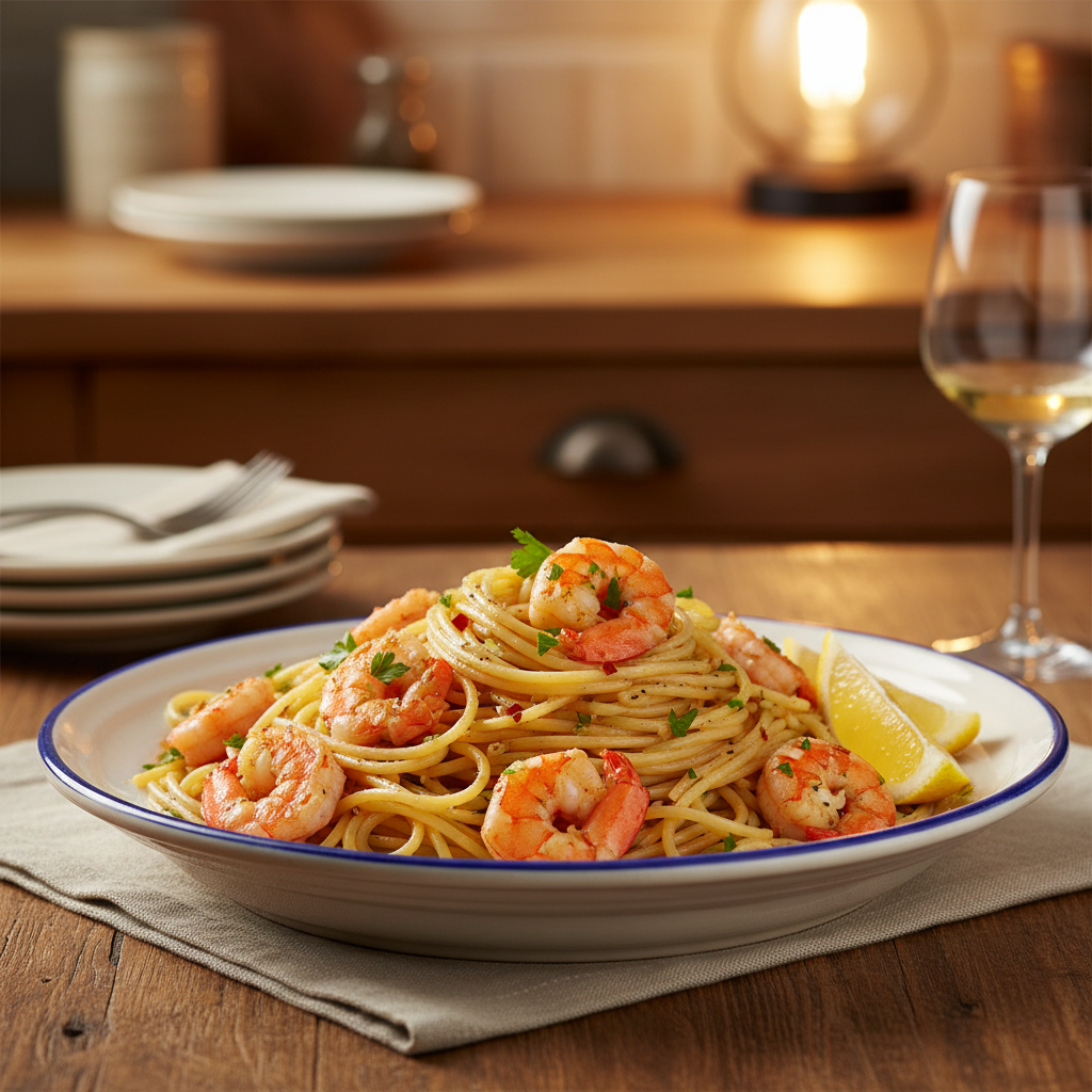 Garlic Shrimp Pasta