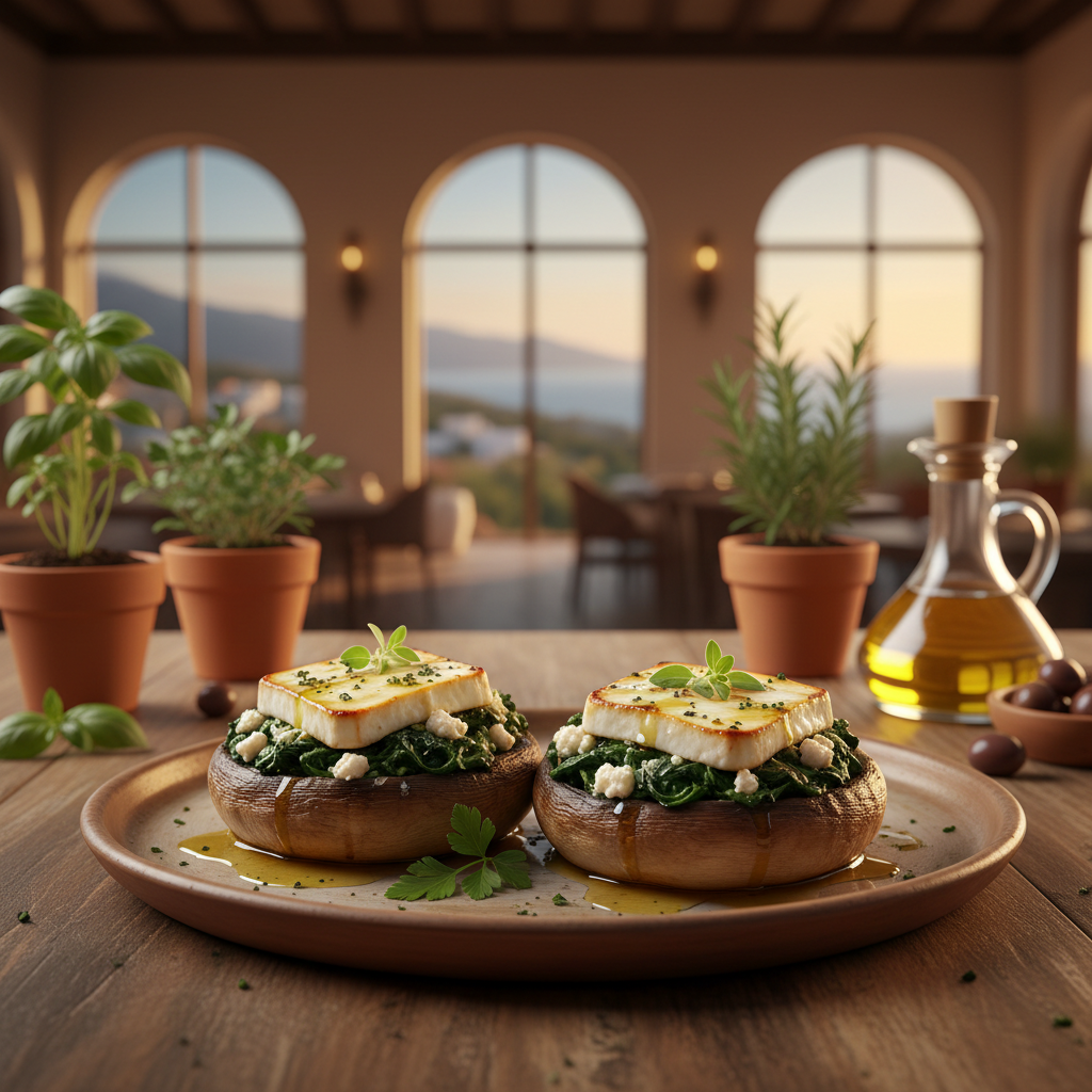 Spinach and Feta Stuffed Portobellos