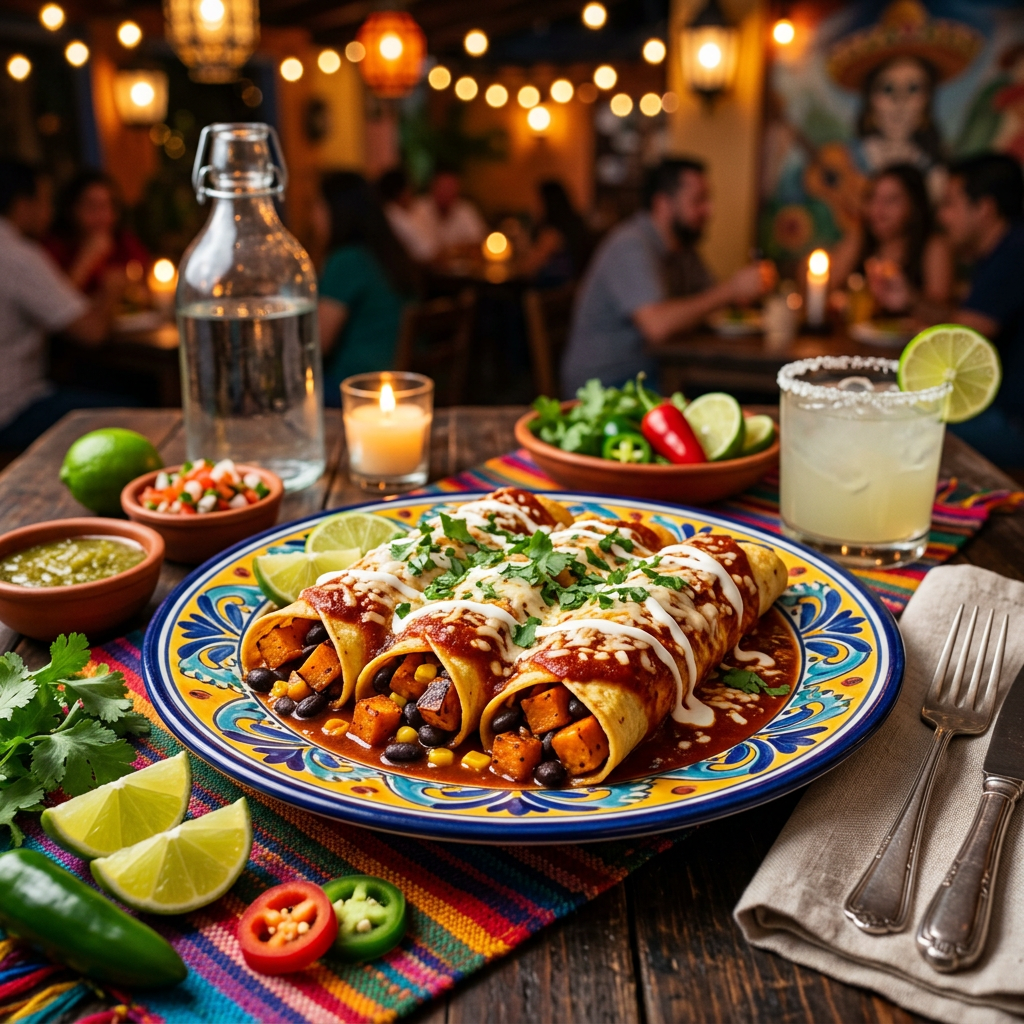 Sweet Potato & Black Bean Enchiladas