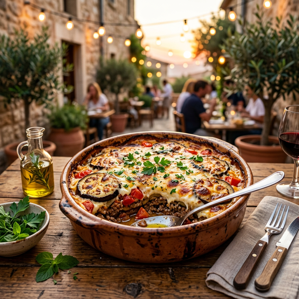 Mediterranean Lamb and Eggplant Bake