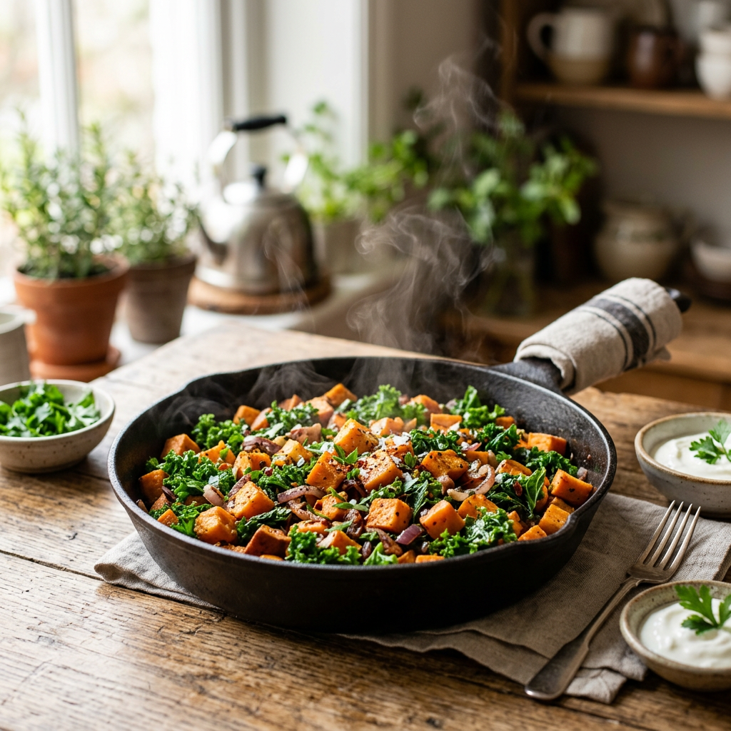 Sweet Potato and Kale Hash