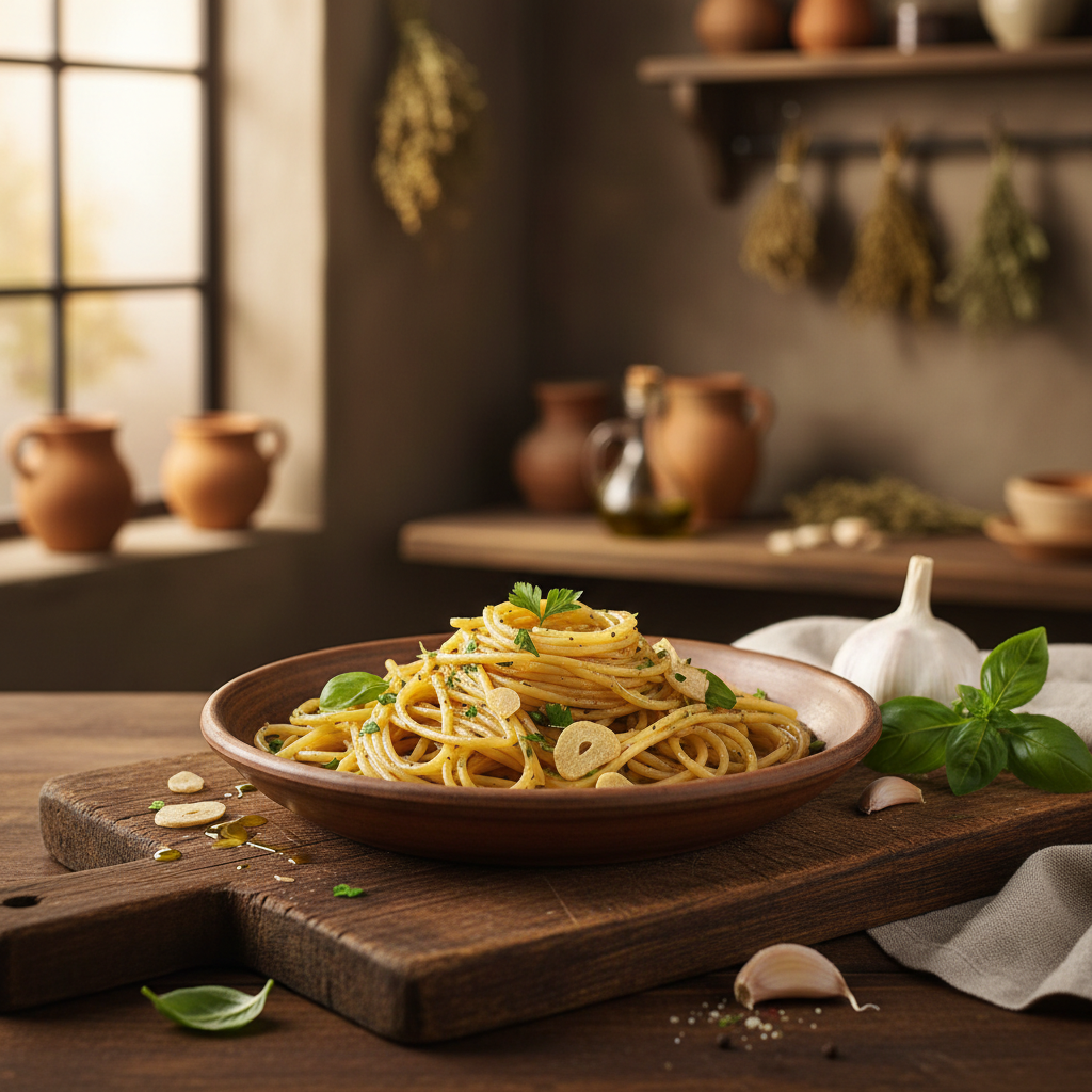Pasta with Garlic & Olive Oil