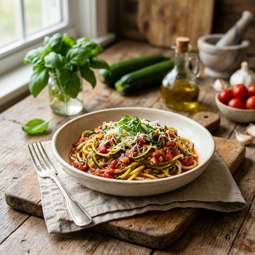 Zucchini Noodles with Marinara